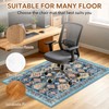 Flowers Office Chair Mat for Hardwood Floor, 35 X 47in