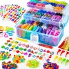 INSCRAFT 17500+ Rubber Loom Bands with 3 Layer Transparent Container,