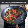 GreenPan Carbon Steel Wok 12”, Flat Bottom, Durable Stir-Fry Pan,