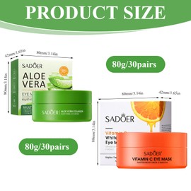 60 Stück Vitamin C Serum Augenpads Und 60 Stück Mit Aloe Vera Kollagen Augenpads, Eye Pads Für Augenpflege