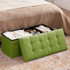 HAUSFRAU 31.5 Inches Ottoman with Storage, Folding Ottoman Bench Small