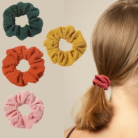 Women's Knitted Woolen Big Hair Bands Solid Colour High Stretch Soft Hair Bands for Women and Girls Perfect for Braids and Ponytails