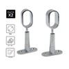 DOJA Barcelona Wardrobe Rail Oval Wall Mount Cabinet Rail Centre