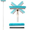 Window Squeegee Cleaner, 2 in 1 Shower Glass Mirror Sweeper,