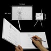Wedding Guest Book and Pen Set with White Satin Bow,