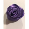 Unbranded Rose Shaped Lapel Stud Pin - Purple Silky Texture