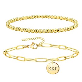 Sorority Things Kappa Kappa Gamma Bracelet Sorority Beaded and Paper Clip Bracelets