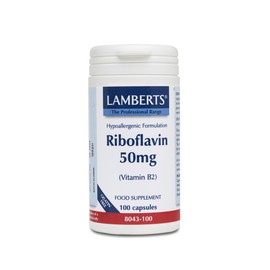 Lamberts Riboflavin 50 mg B2, 100 Capsules
