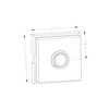 HUBER Surface-Mounted Door Bell Push 1-Way Polystyrene Door Bell Push
