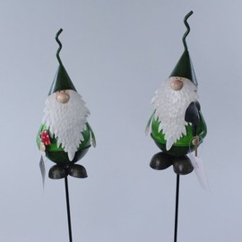 Gnomes On Rods, Connectors and Metal Garden Gnome Gnomes, 2er Set, 88.5 cm