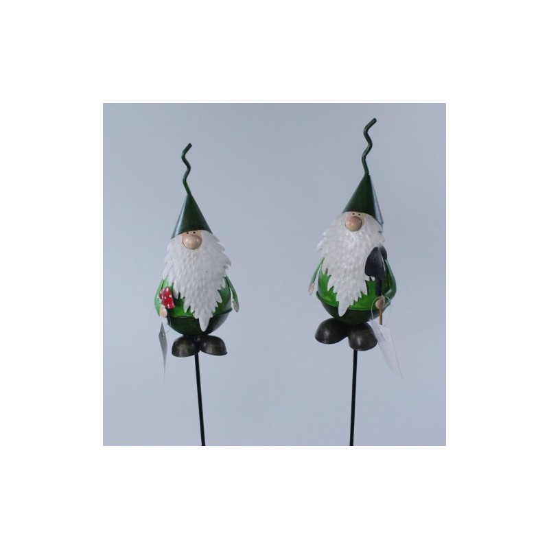 Gnomes On Rods, Connectors and Metal Garden Gnome Gnomes, 2er