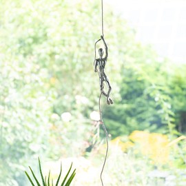 Moritz Sculpture Aluminium Figure Climber | 30 x 8 x 8 cm | Mountaineers | Climbing Decoration | Window Decoration | Window Figure | Wall Decoration | Abseiling