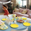 QZYL 50 Pieces Small Paper Plates, 7 Inches Yellow Dessert
