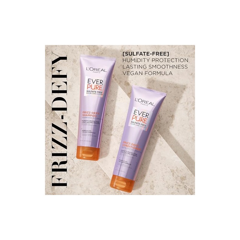 L'Oréal Paris EverPure Sulfate Free Frizz-Defy Conditioner, 8.5 fl. oz.
