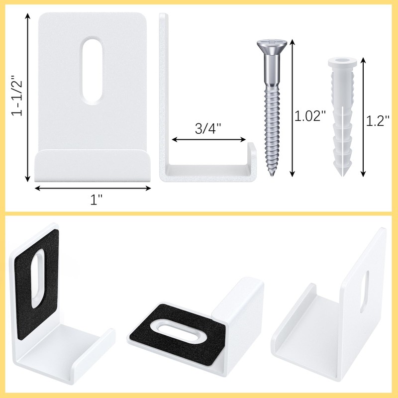Metal Mirror Clips Wide Channel Mirror Hanger Clip Kit Large