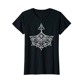 Women's Cool Underboob Tattoo Pattern Ornaments Mandala Fashion T-Shirt