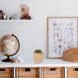 20PCS Mini Woven Baskets for Treats and Decor, Mini Woven Baskets without Handles for Crafts Decor Party Favors (small)