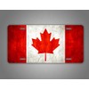 Canada Flag License Plate Maple Leaf Red & White Canadian