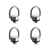 4Pack Stainless Steel Camera D Ring Screw Carabiner Clip 1/4"-20