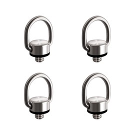 4Pack Stainless Steel Camera D Ring Screw Carabiner Clip 1/4"-20 Camera Mount Screw for DSLR Quick Release Wrist Strap Tripod Mount Attachment