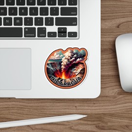 Nicaragua Sticker Adventure Souvenir Decal Vinyl Small Waterproof for Water Bottle Mug Passport Scrapbook Notebook Laptop Tumbler Skateboard Computer Phone 4" ID44990