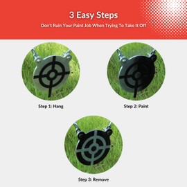 ShootingTargets7 Steel Target Magnetic Painting Stencils - 3/4/6/8/10/12 inch Bullseyes