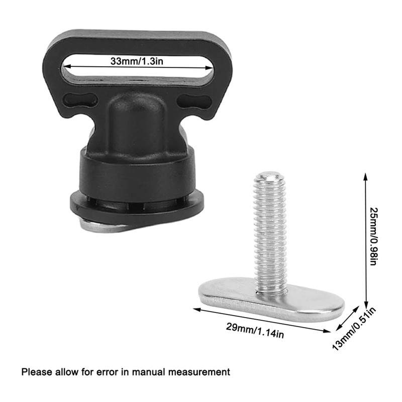SEIWEI 4 Pcs Kayak Rail Bracket Tie Down Straps Vertical