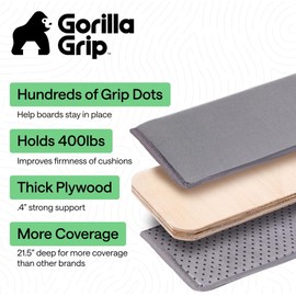 GORILLA GRIP Heavy Duty Couch Cushion Support Board to Fix Sagging Sofas, 21.5 x 78 Oversized Sofa, Slip Resistant Thick Boards Add Strong Seat Supports, Replacement Stuffing Firmer Couches, Grey