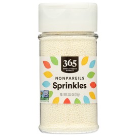 365 by Whole Foods Market, Sprinkles Nonpareils White, 3.15 Ounce