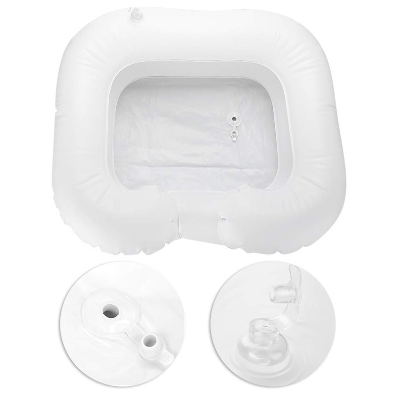 Cómodo lavabo inflable para champú, lavabo inflable de PVC para