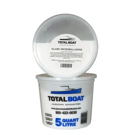 TotalBoat Fiberglass Micro Balloons - White Glass Microspheres Filler for Epoxy Resin and Polyester Resin (5 Quart)
