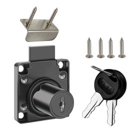 Cerradura de clóset para cajones de gabinete, con llave similar: todas las llaves para este producto son universales. Diámetro del agujero 1,9 cm / 19 mm) para paneles de puerta con un grosor de 17-22