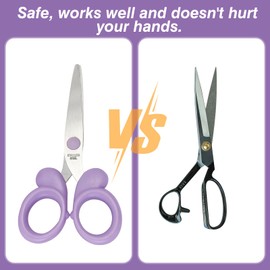 Eagle Butterfly Scissors,Sharp Stainless Steel Blades, Ideal for Office, Kitchen and School，3 Pcs/Pack，Purple