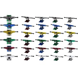 Core Hollow Skateboard Trucks 5.25 (8.0") Blue/Blue Base, Premium Bushings