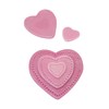 PME Stainless Steel Heart Cutters, Set of 3, Silver, 6