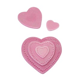 PME Stainless Steel Heart Cutters, Set of 3, Silver, 6 x 1.2 x 6 cm