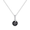 Philip Jones Sterling Silver Black Onyx Gemstone Necklace with Quote