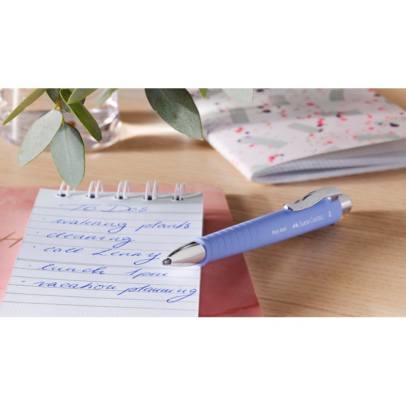 Faber-Castell 205271 Poly Ball Pale Iris Ballpoint Pen, Pack of