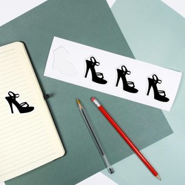 4 x Small 50mm 'High Heels' Permanent Sticker Decals for Cars/Windows/Bins/Walls etc (DW00095436)