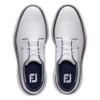 FootJoy Men's Traditions Blucher Golf Shoe, White/White/Navy, 11