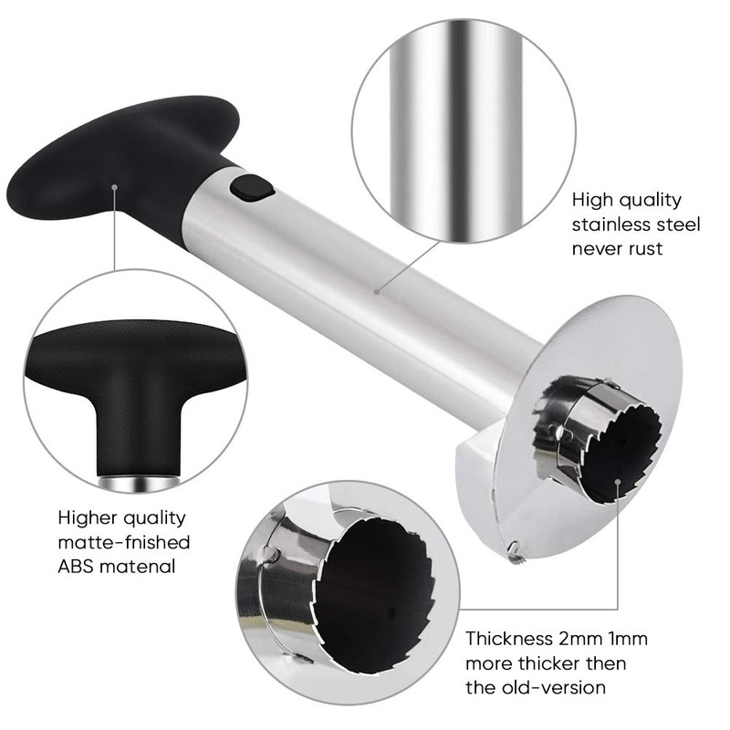 Pineapple Cutter Slicer and Corer: [3-in-1] Stainless Steel Pineapple Cutter