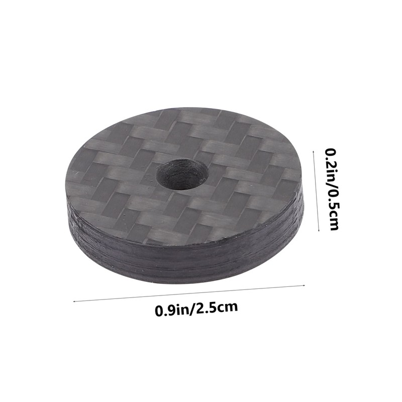 jojofuny 12pcs Carbon Fiber Speaker Isolation Pads Shockproof Feet for