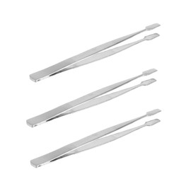 Healeved 9pcs Stainless Steel Stamp Tweezer Non- Tweezers for Precision Use for Eyelash Application Crafts and More Lightweight and Easy to Carry