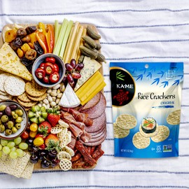 Ka-Me Gluten-Free Rice Cracker, 3.0 Oz. Pouches, 6 Pack (400401), Original, 18 Oz