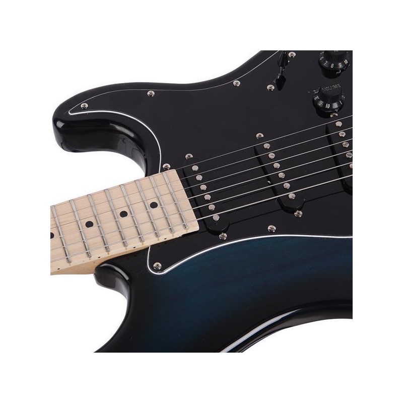 Glarry GST Stylish Electric Guitar Kit with Black Pickguard Dark