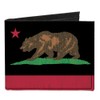 Buckle-Down Men's Standard Canvas Bifold Wallet California, 4.0" x 3.5"