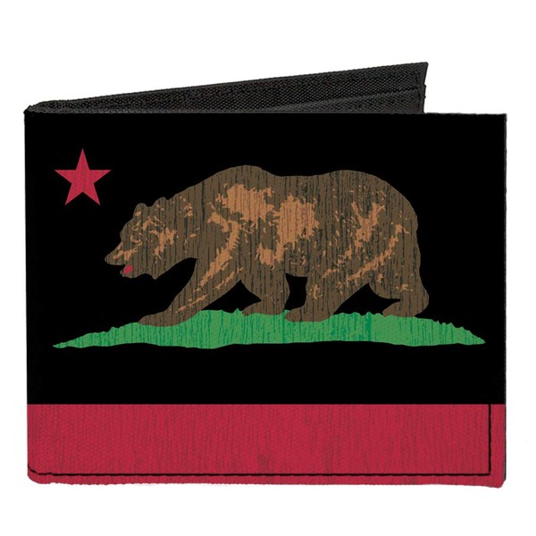 Buckle-Down Men's Standard Canvas Bifold Wallet California, 4.0" x 3.5"