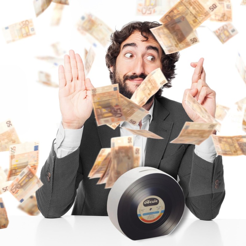 speecheese Retro Vinyl Record Money Box - Record - Music