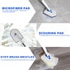 Tile Tub Scrubber Brush with 52-inch Adjustable Long Handle 3-in-1