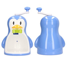 Blue Penguin Shaving Ice Cream Machine, ABS, Manual Snow Cone Machine, Portable Ice Shaver with Container for Home Kitchen